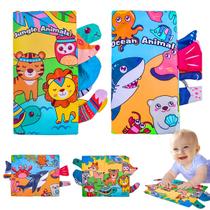 Kit Livros Infantis para Bebê de Tecido Montessori Sensorial Coordenação Atividades Brinquedo Educativo - Brastoy