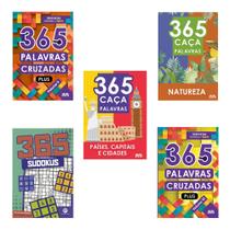 Kit Livros Passatempo 365 Palavras Cruzadas/Caça-palavras/Sudokus