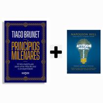 Kit Livros, Princípios milenares, Tiago Brunet + Atitude Mental Positiva - Livro de Bolso, Napoleon Hill