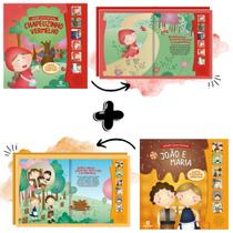 Kit Livros Sonoros João e Maria + Chapeuzinho Vermelho Clássicos Interativos com Sons Kit Livros Sonoros João e Maria + Chapeuzinho Vermelho Clássicos Interativos com Sons