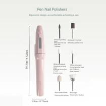 Kit Lixa de Unha Elétrica profissional portátil caneta elétrica de manicure e pedicure Kit Lixa de Unha Elétrica profissional portátil caneta elétrica de manicure e pedicure