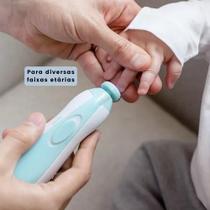Kit Lixa De Unha Elétrico Cortador Aparador unha Para Bebê Criança Com Luz