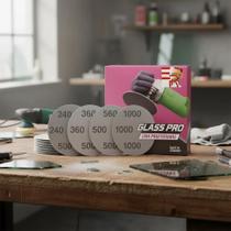 Kit Lixa Disco 6pol Glass Pro Soft99 para Polimento de Vidro Kit Lixa Disco 6pol Glass Pro Soft99 para Polimento de Vidro