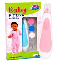 Kit Lixa Elétrica Unha Baby 8Pç Seguro Portátil Silencioso - Kit Lixa Elétrica Unha Baby 8Pç Seguro Portátil Silencioso -