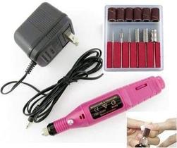 Kit Lixa Lixadeira Motor Unhas Elétrica Profissional Bivolt
