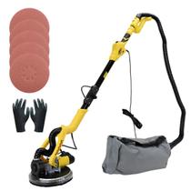 Kit Lixadeira de Parede LPLA750 Lynus LED Aspiração Com 5 Lixas e Luva Super Tato