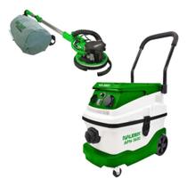 Kit Lixadeira de Teto e Parede Nauber LX-E + Aspirador APN-1600 de Pó e Líquido 220V Branco/Verde