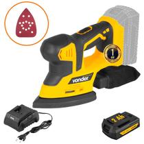 Kit Lixadeira Delta Vonder Com Bateria 2Ah + Carregador 18 V Linha Intercambiável