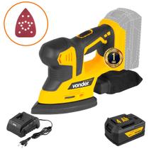 Kit Lixadeira Delta Vonder Com Bateria 4Ah + Carregador 18 V Linha Intercambiável
