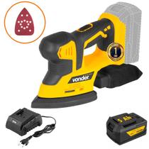 Kit Lixadeira Delta Vonder Com Bateria 5Ah + Carregador 18 V Linha Intercambiável