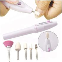 Kit Lixador De Unhas Elétrico Remove Cutículas Calos e Modela