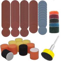 Kit Lixar Polir Base Aderente 117 Peças Para Micro Retíficas Kit Lixar Polir Base Aderente 117 Peças Para Micro Retíficas