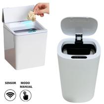 Kit Lixeira 6L + 10L Automática C/Sensor Inteligente Cozinha Banheiro Escritório