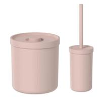 Kit lixeira 6l escova sanitária bold rosa fechado - OU