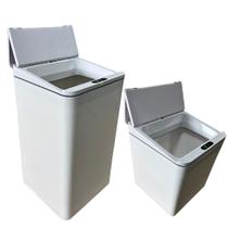 Kit Lixeira Automática 6L + 9L C/ Sensor Cozinha Banheiro Pai