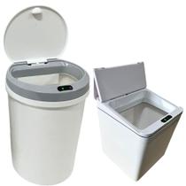 Kit Lixeira Automática C/sensor 12L+6L Inteligente Cozinha