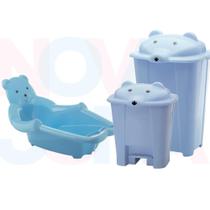 Kit Lixeira, Banheira , Cesto Cabeça De Urso Adoleta