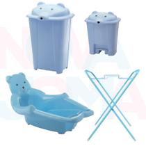 Kit Lixeira / Banheira / Cesto / Suporte Cabeça Ursa Adoleta
