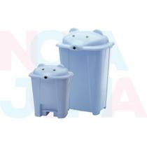 Kit Lixeira / Cesto Cabeça De Urso Adoleta Azul Kit Lixeira / Cesto Cabeça De Urso Adoleta Azul
