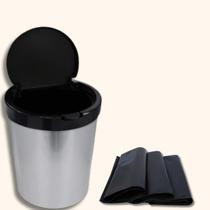 Kit Lixeira Cesto cozinha banheiro tampa click 10 L Com Sacos de Lixo - ArtHouse