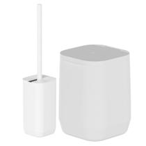 Kit Lixeira De Banheiro Pedal 6l E Escova Sanitária Luxo Ou