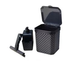 Kit Lixeira De Pia 5l, Porta Detergente E Rodinho Pia Preto