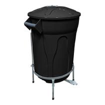 Kit Lixeira Pedal De Aço Preta 100l+ 100 Sacos De Lixo 100l