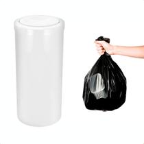 Kit Lixeira Plástica 22L com Tampa Meia Esfera 50un Sacos De Lixo 40L Kit Lixeira Plástica 22L com Tampa Meia Esfera 50un Sacos De Lixo 40L
