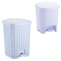 Kit Lixeira Smart C/ Cesto Interno Pedal 15L + 6L Branco Kit Lixeira Smart C/ Cesto Interno Pedal 15L + 6L Branco