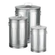 Kit lixeiras 100 litros 50 litros 30 litros aço galvanizado