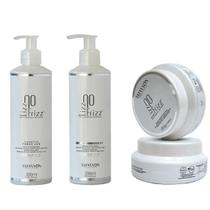 Kit Lizz No Frizz Pós Química Completo Shampoo Condicionador Máscara Spray e Sérum Amaxxon
