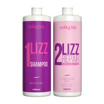 KIT LIZZ REPAIR 1000ML ALINHAMENTO CAPILAR HANOVA 2x1