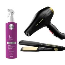 Kit Lizze Supreme 220V Secador + Prancha + Leave-In Griffus