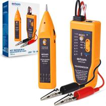Kit Localizador Rastreador Detector de Linha e Cabos Rj11 Rj45 Exbom FEPRO -TC300 Kit Localizador Rastreador Detector de Linha e Cabos Rj11 Rj45 Exbom FEPRO -TC300