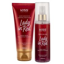 Kit Loção Corporal Body Splash Kiss New York Lady In Red Kit Loção Corporal Body Splash Kiss New York Lady In Red