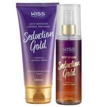 Kit Loção Corporal Body Splash Kiss New York Seduction Gold Kit Loção Corporal Body Splash Kiss New York Seduction Gold
