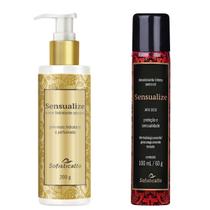 Kit Loção Corporal Pele Macia Desodorante Intimo Sensualize