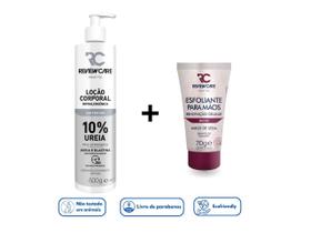 KIT Loção Corporal Sem Perfume + Creme Esfoliante P/ Mão + SACHE BRINDE Review Care PROXIMO DO VENCIMENTO 09/25