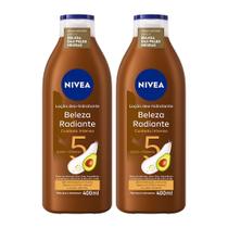 Kit Loção Deo Hidratante Nivea Beleza Radiante Cuidado Intenso 2 Unidades 400ml Cada