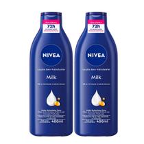Kit Loção Deo Hidratante Nivea Milk 2 Unidades 400ml Cada