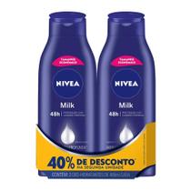 Kit Loção Deo Hidratante Nivea Milk 2 Unidades 400ml Cada