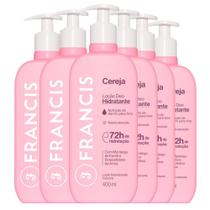 Kit Loção Hidratante Francis Cereja 400ml - 6 Unidades