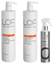 Kit LOF Repair Shampoo + Condicionador 1L + 1 Hit 10x1