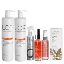 Kit Lof Shampoo+ Cond Repair 1L+ Oil Crystal+ Mask +Hit 10x1