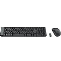 Kit Logitech MK220 Teclado e Mouse Sem Fio Compacto Preto ABNT2