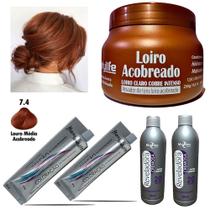 Kit Loiro Acob 1 Masc 250g 2 Tinta 7.4 e 2 OX 20Vol Mairibel Kit Loiro Acob 1 Masc 250g 2 Tinta 7.4 e 2 OX 20Vol Mairibel