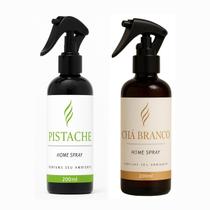 Kit Loja Cheirosa Chique Home Spray Pistache + Chá Branco 200ml Lar Fresh