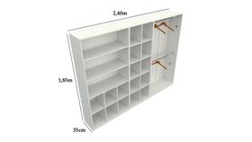 Kit Loja Closet M3 + Balcão Cabideiro M1 (expositor Colmeia)