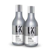 Kit Lokenzzi Cinza Shampoo e Condicionador Matizador 320ml