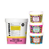 Kit Lola A Fórmula Máscara 450ml e Bemdita Ghee Cronograma 3x 100ml